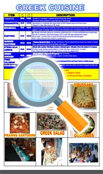 greek cuisine tray menu
